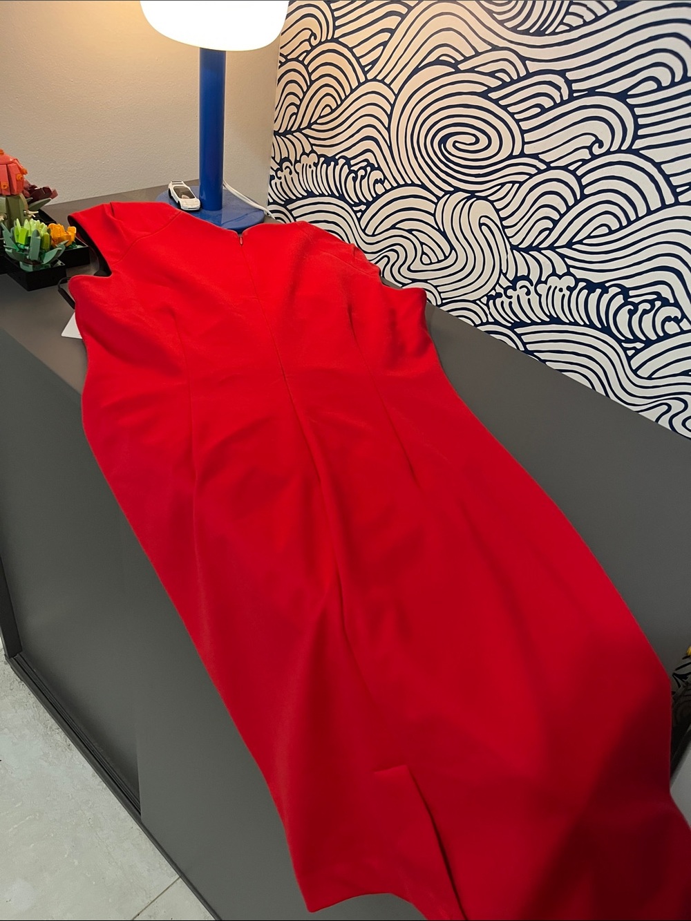 Calvin Klein Red Midi Sheath Dress - Picture 4 of 8